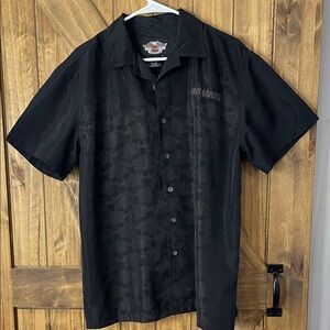 Harley-Davidson Black Casual Button Down Shirt. Size M